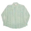 WRAPPERS Womens Shirt Green Striped Long Sleeve L