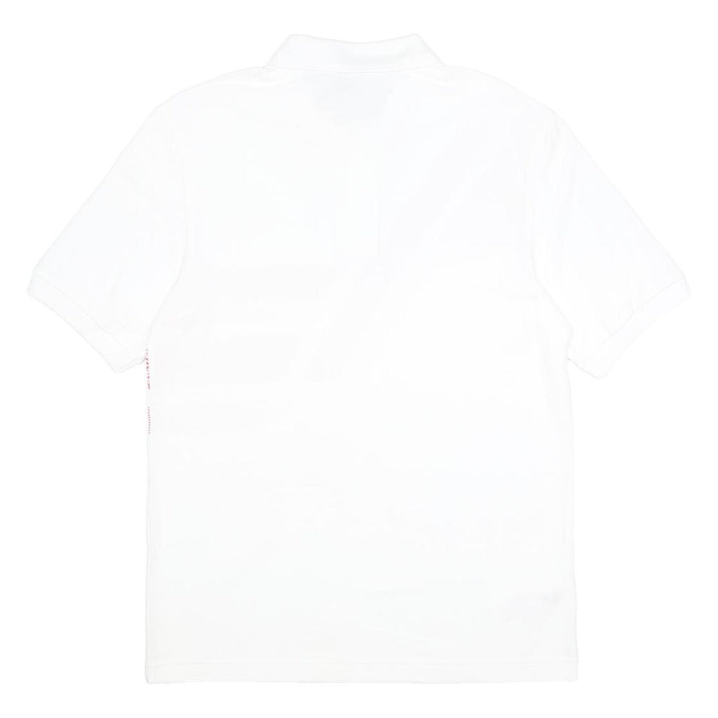 FRED PERRY X OFFSPRING Mens White & Red Short Sleeve Colourblock Polo Shirt M