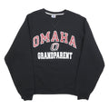 RUSSELL ATHLETIC Mens Black Omaha Grandparent Crew Neck S Cotton Sweatshirt