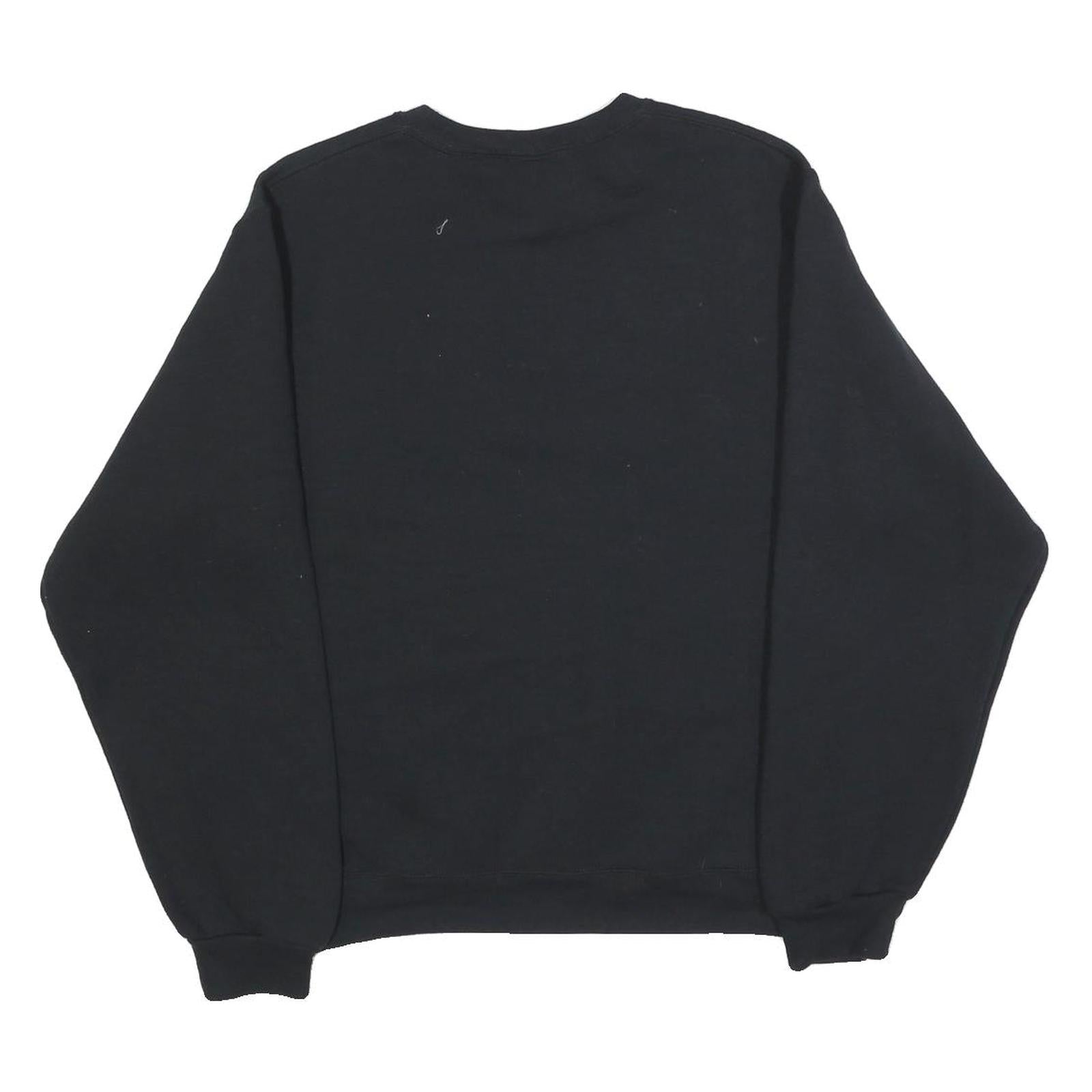 RUSSELL ATHLETIC Mens Black Omaha Grandparent Crew Neck S Cotton Sweatshirt