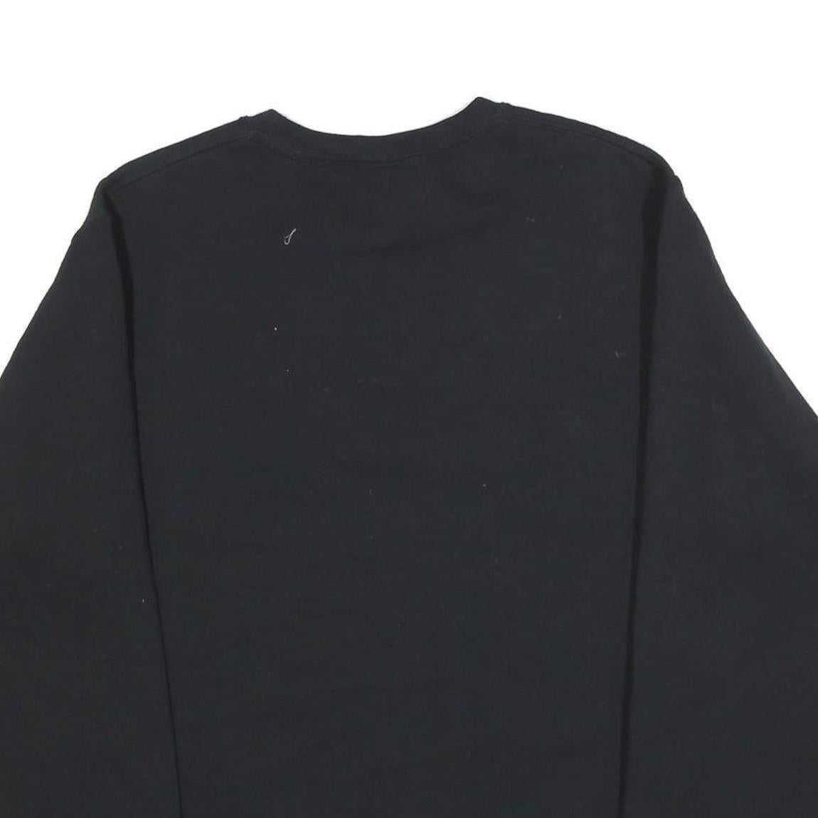 RUSSELL ATHLETIC Mens Black Omaha Grandparent Crew Neck S Cotton Sweatshirt