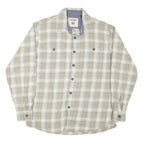 WRANGLER Mens Beige & Cream Checked Shirt L Long Sleeve Casual Classic