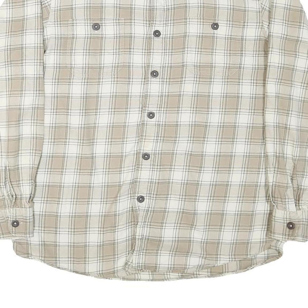 WRANGLER Mens Beige & Cream Checked Shirt L Long Sleeve Casual Classic