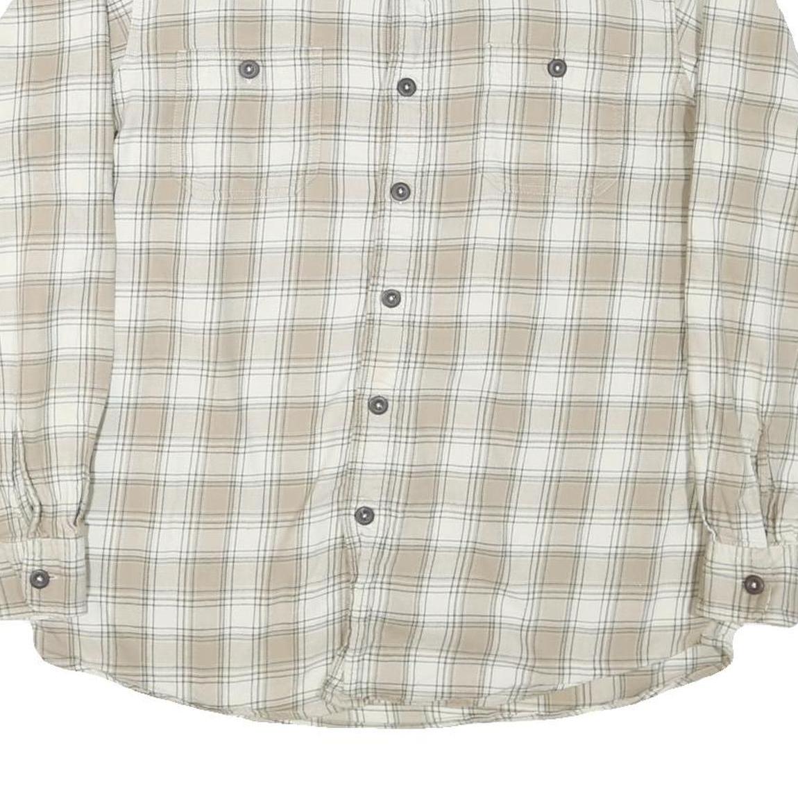WRANGLER Mens Beige & Cream Checked Shirt L Long Sleeve Casual Classic