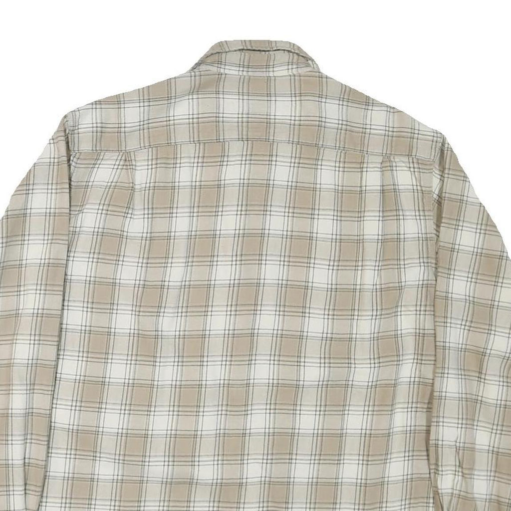 WRANGLER Mens Beige & Cream Checked Shirt L Long Sleeve Casual Classic