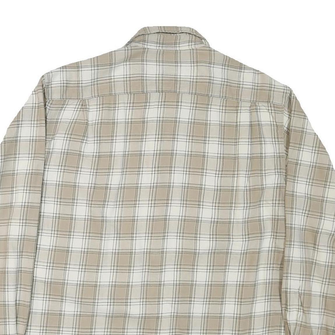 WRANGLER Mens Beige & Cream Checked Shirt L Long Sleeve Casual Classic
