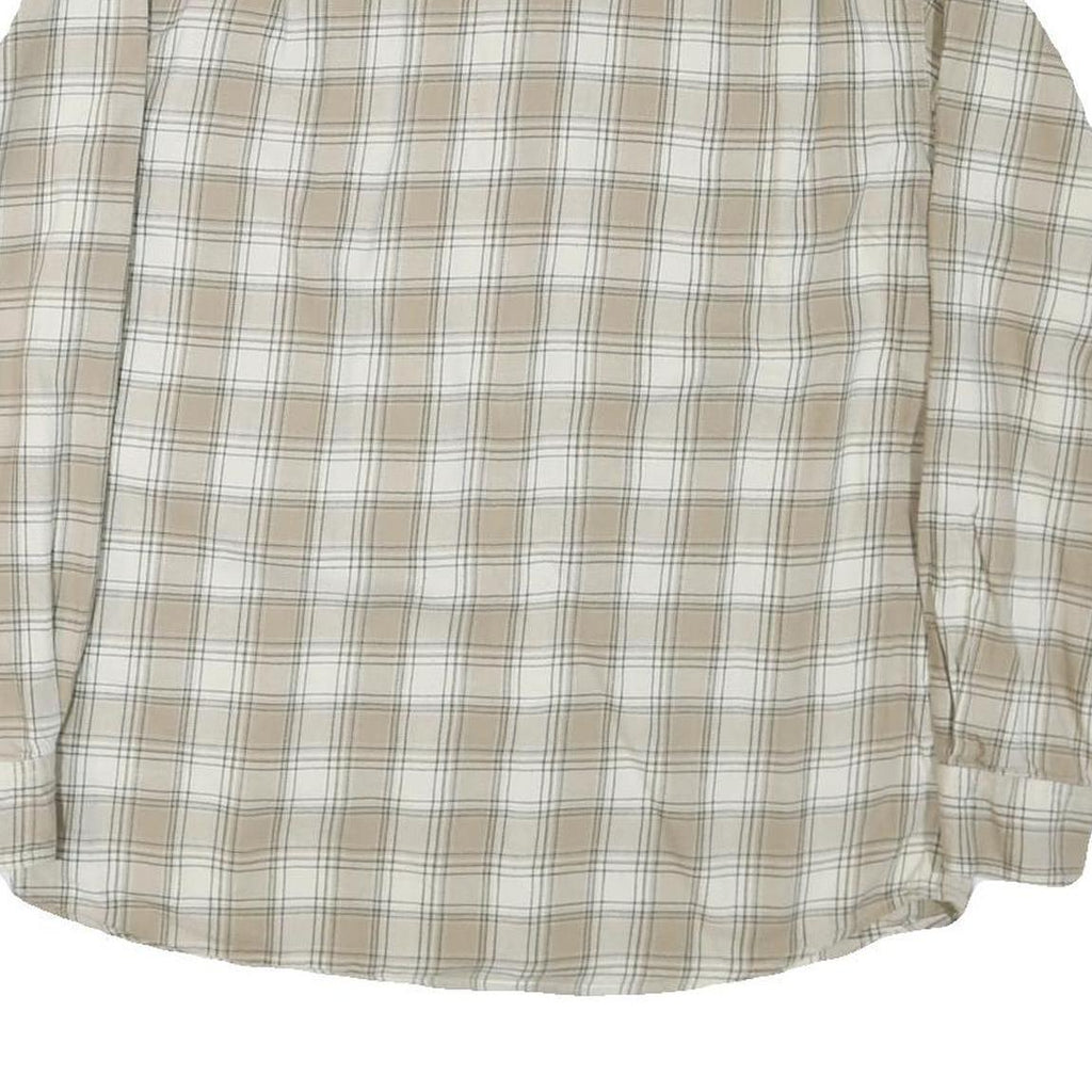 WRANGLER Mens Beige & Cream Checked Shirt L Long Sleeve Casual Classic