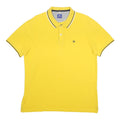 CHAMPION Mens Yellow Short Sleeve Plain L Cotton Blend Polo Shirt