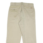 DICKIES Mens Cotton Blend Beige Regular Fit Straight Leg Trousers W32 L25