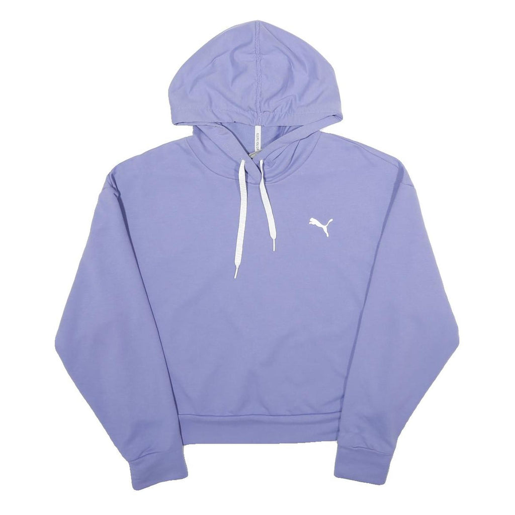 PUMA Womens Purple Hoodie Pullover S Lightweight Polyester Blend