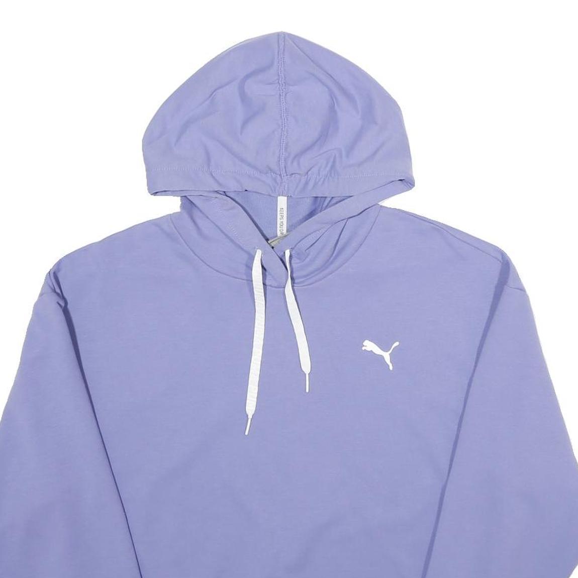 PUMA Womens Purple Hoodie Pullover S Lightweight Polyester Blend