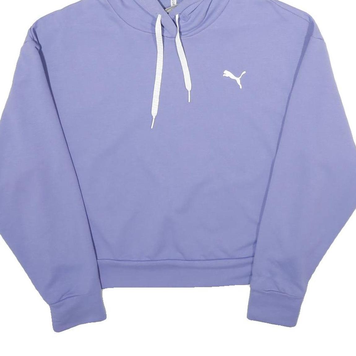 PUMA Womens Purple Hoodie Pullover S Lightweight Polyester Blend