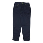 CYBILL Womens Cotton Blend Navy Slim Tapered Trousers W32 L30 Casual Wear