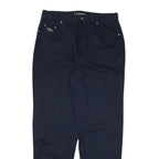 CYBILL Womens Cotton Blend Navy Slim Tapered Trousers W32 L30 Casual Wear