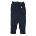 CYBILL Womens Cotton Blend Navy Slim Tapered Trousers W32 L30 Casual Wear
