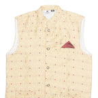 AMZIRA Womens Printed Shirt Gold High Neck Sleeveless Spotted L