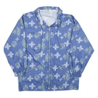 WEAR IT Mens Blue Print Zip Jacket M Nylon Casual Outdoor Patterned