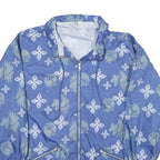 WEAR IT Mens Blue Print Zip Jacket M Nylon Casual Outdoor Patterned