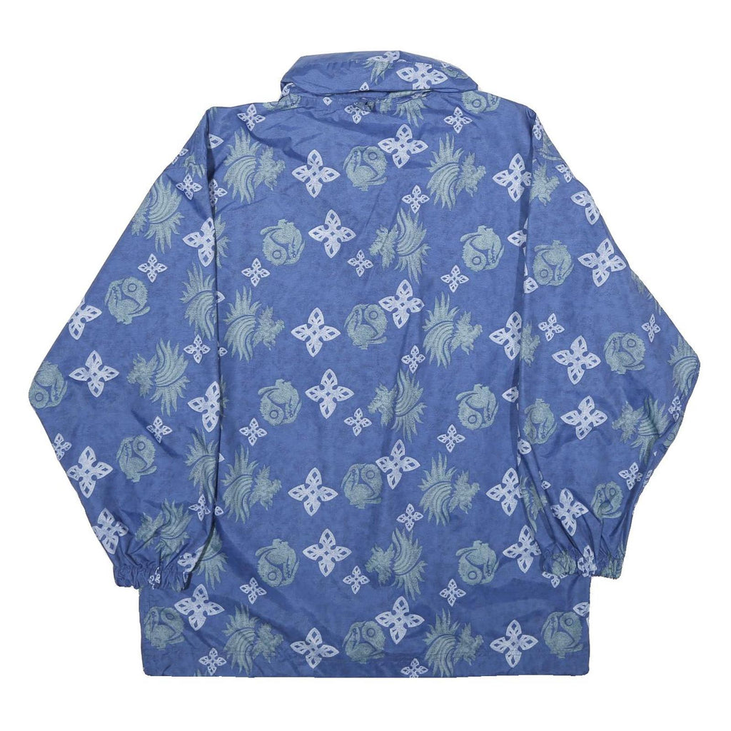 WEAR IT Mens Blue Print Zip Jacket M Nylon Casual Outdoor Patterned