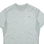 UMBRO Mens Grey Light Blue Sports T-Shirt XL Short Sleeve Crew Neck Performance