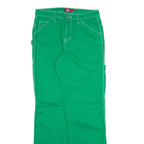DICKIES Carpenter Womens Trousers Green Regular Straight W26 L31