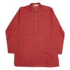 CONCAVE Mens Shirt Red Geometric Long Sleeve L