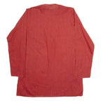 CONCAVE Mens Shirt Red Geometric Long Sleeve L