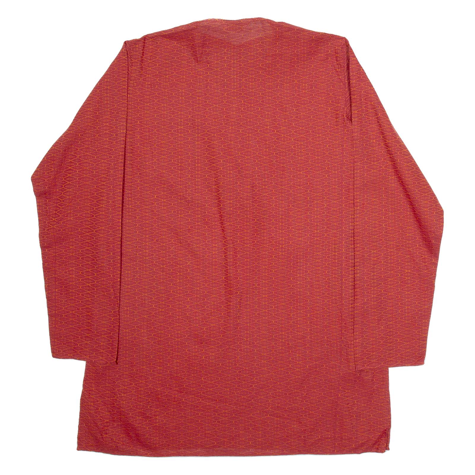 CONCAVE Mens Shirt Red Geometric Long Sleeve L