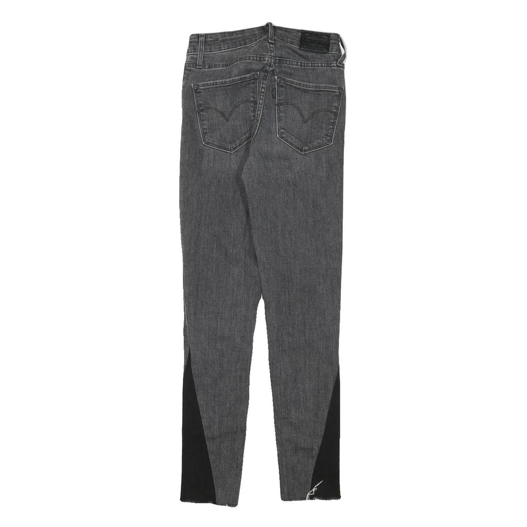LEVI'S Womens Jeans Grey Slim Skinny Denim Light W22 L27 Stylish Contrast