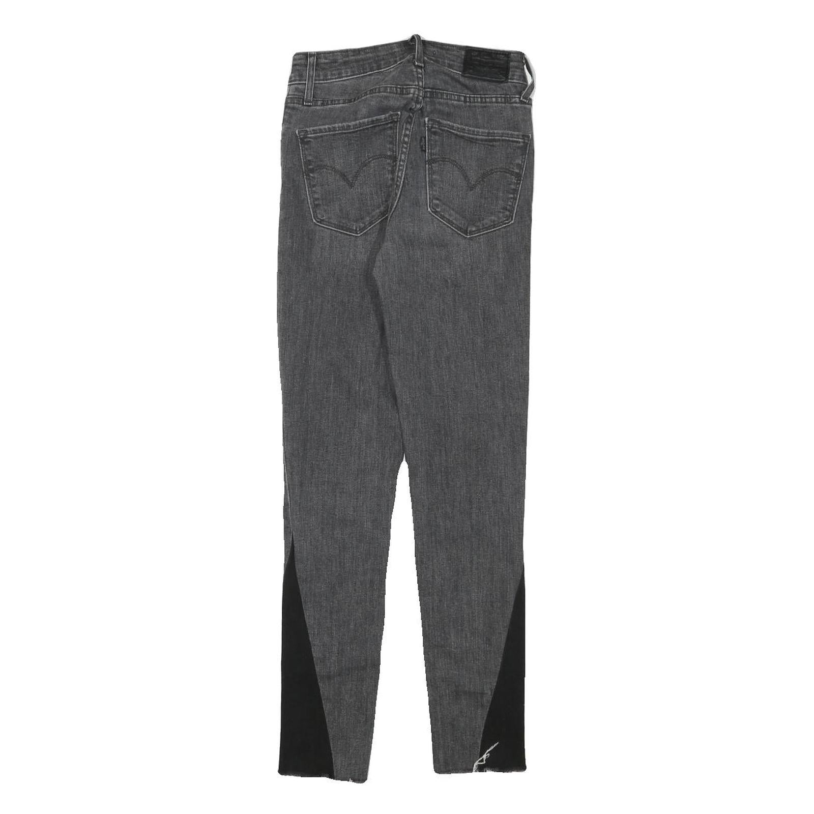 LEVI'S Womens Jeans Grey Slim Skinny Denim Light W22 L27 Stylish Contrast