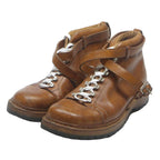VIBRAM Mens Lace-Up Leather Ankle Boots Brown UK 8.5 Classic Durable Footwear