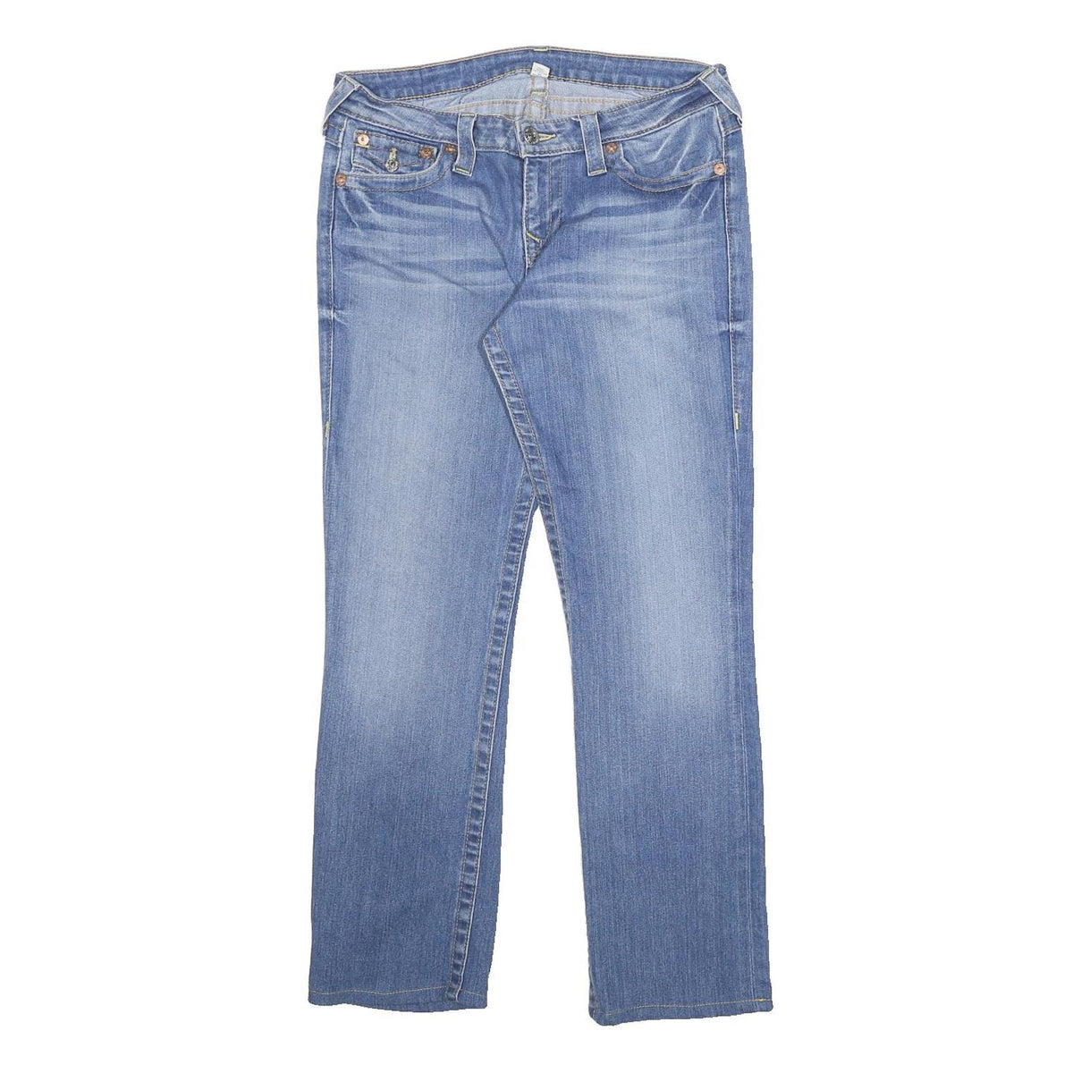 TRUE RELIGION Womens Jeans Blue Regular Straight Denim Medium W31 L28 Classic