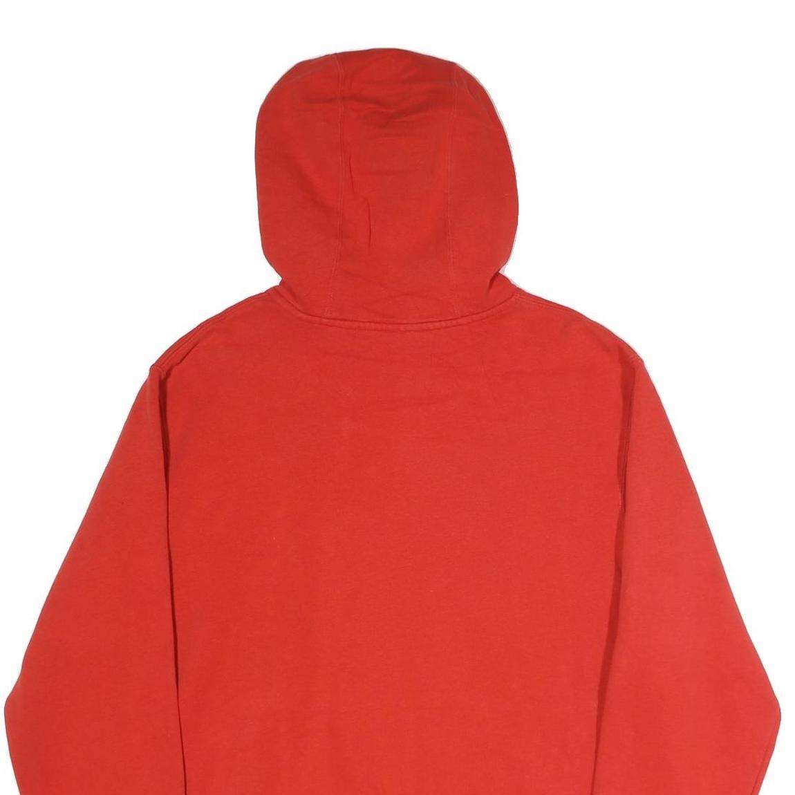 NIKE Mens Red Pullover Hoodie L Cotton Casual Sportswear