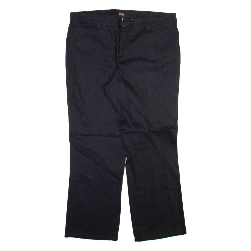 DICKIES Womens Trousers Black Relaxed Straight W36 L28