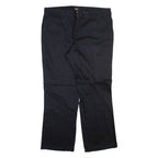 DICKIES Womens Trousers Black Relaxed Straight W36 L28