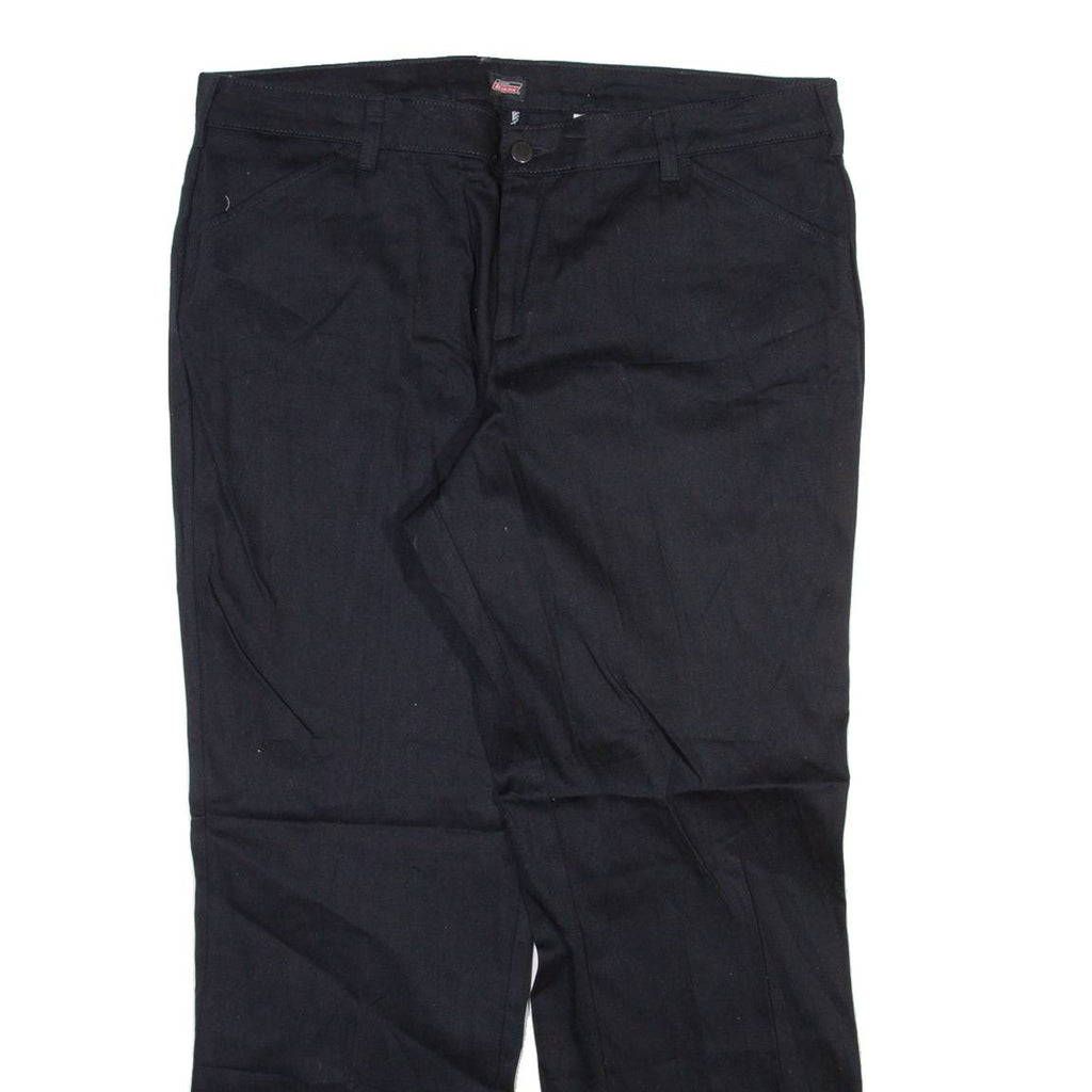 DICKIES Womens Trousers Black Relaxed Straight W36 L28