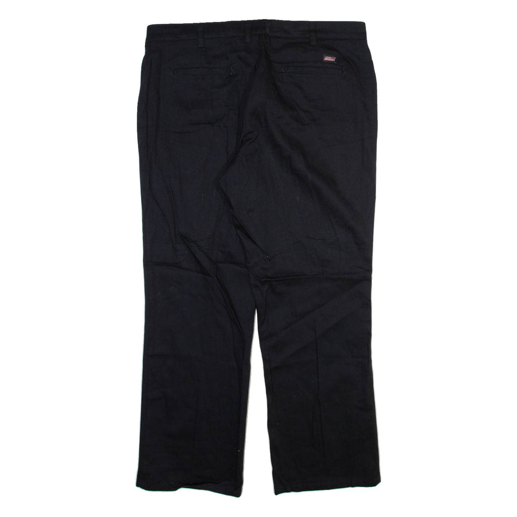 DICKIES Womens Trousers Black Relaxed Straight W36 L28