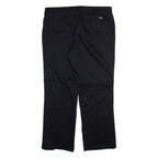 DICKIES Womens Trousers Black Relaxed Straight W36 L28
