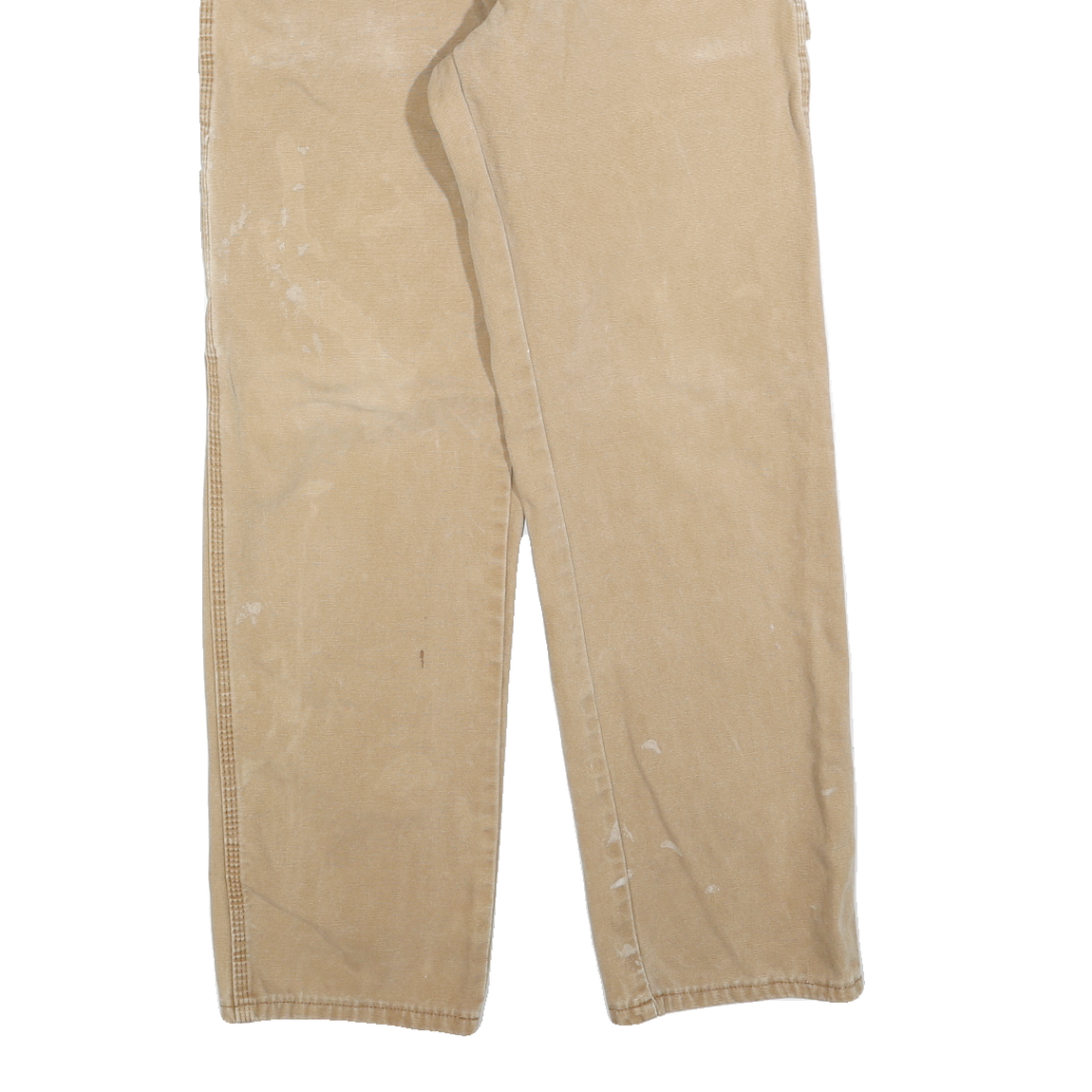 DICKIES Mens Jeans Beige Regular Straight Denim Light W30 L32 Workwear Zip