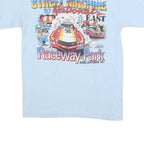 USA APPEAL Mens Light Blue Graphic T-Shirt XL Short Sleeve Crew Neck Raceway