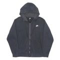 NIKE Mens Black Pullover Zip Hoodie M Cotton Blend Casual Sportswear