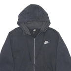 NIKE Mens Black Pullover Zip Hoodie M Cotton Blend Casual Sportswear
