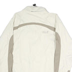 JACK WOLFSKIN Womens Cream & Beige Outdoor Jacket UK 12 Polyester Blend Zip