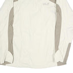 JACK WOLFSKIN Womens Cream & Beige Outdoor Jacket UK 12 Polyester Blend Zip