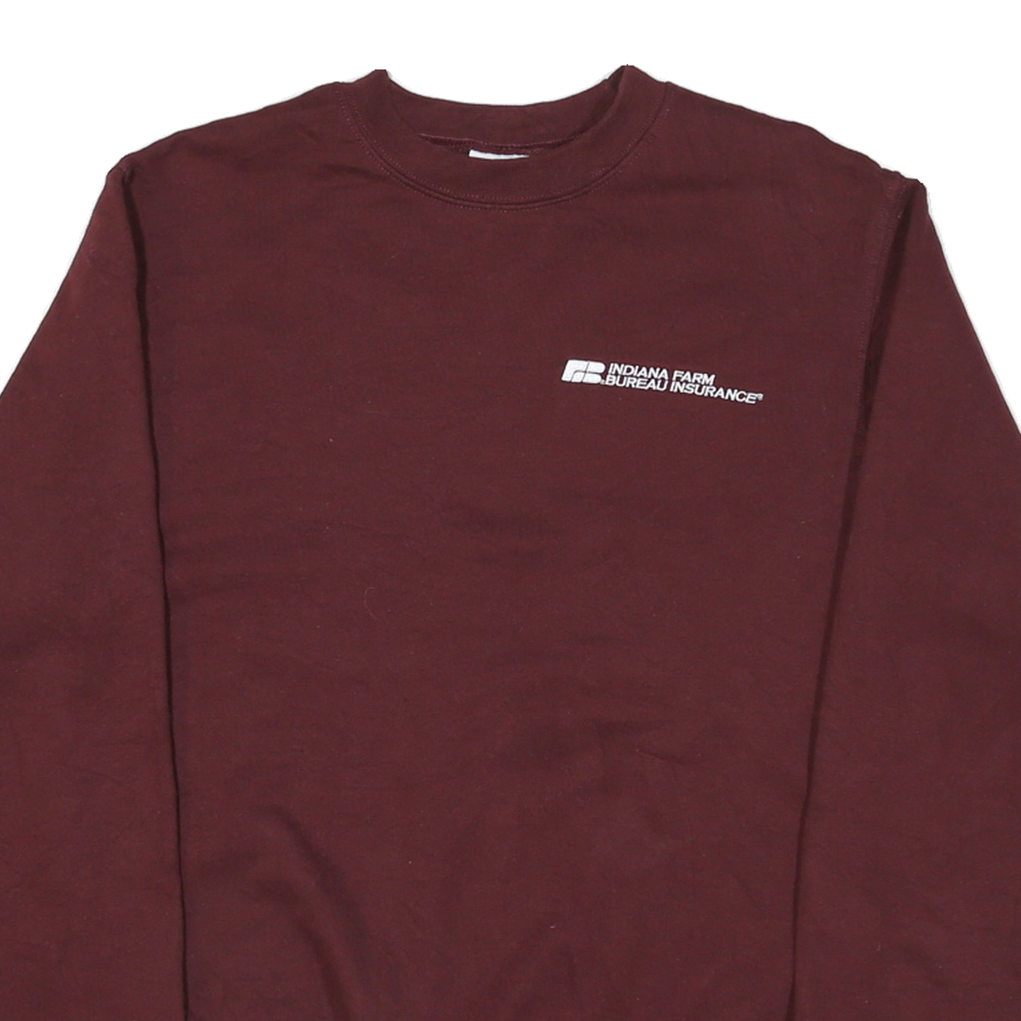 CHAMPION Mens Maroon Indiana Farm Bureau Insurance Crew Neck S Cotton Blend