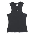 NIKE Womens Black Crop T-Shirt Sleeveless Crew Neck S Cotton Blend