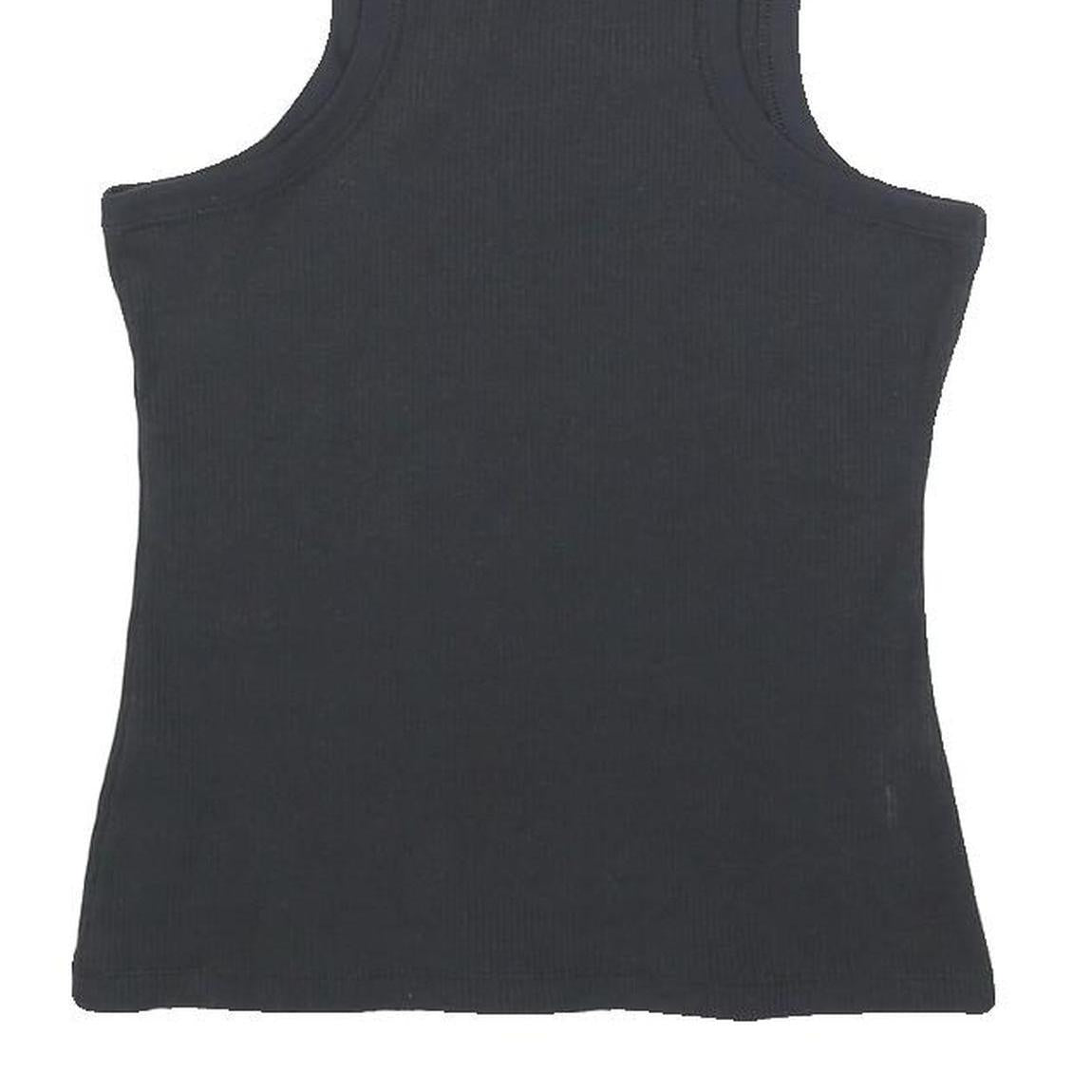 NIKE Womens Black Crop T-Shirt Sleeveless Crew Neck S Cotton Blend