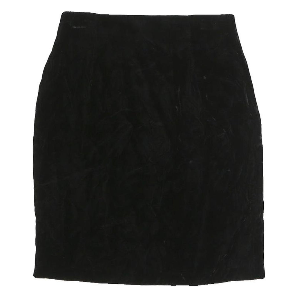 CLINE - KOLAREK Womens Black Mini Polyester Blend Straight Skirt Size S Elegant
