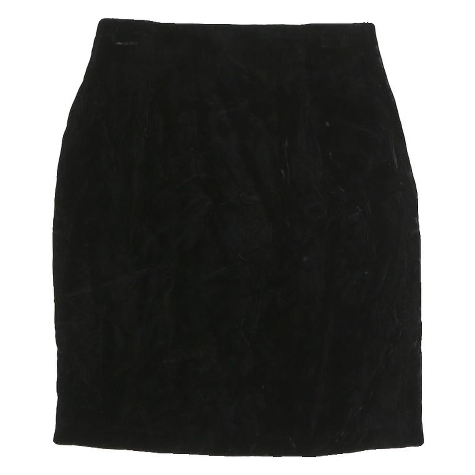 CLINE - KOLAREK Womens Black Mini Polyester Blend Straight Skirt Size S Elegant