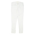 LEVI'S Womens White Slim Skinny Denim Jeans Cotton Blend Zip W26 L28